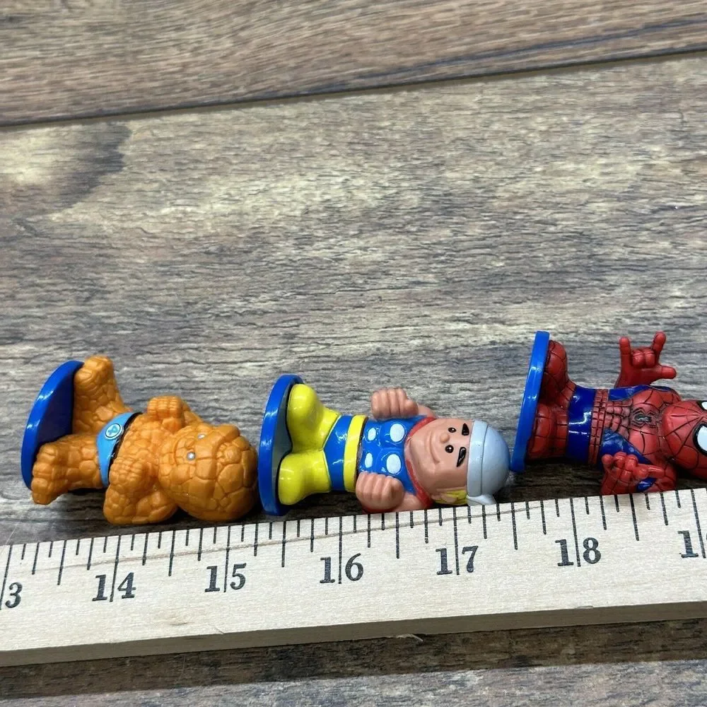 TM MARVEL‎ PVC SUPER Heroes Lot of 3. Spider Man, Thor, And Thing.